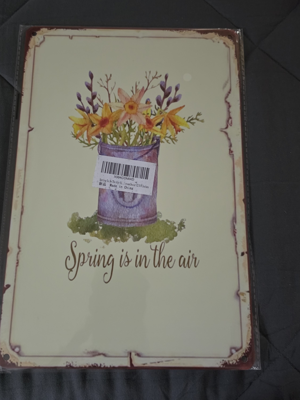 Spring Is in the Air Floral Wall Decor - Purple & Yellow